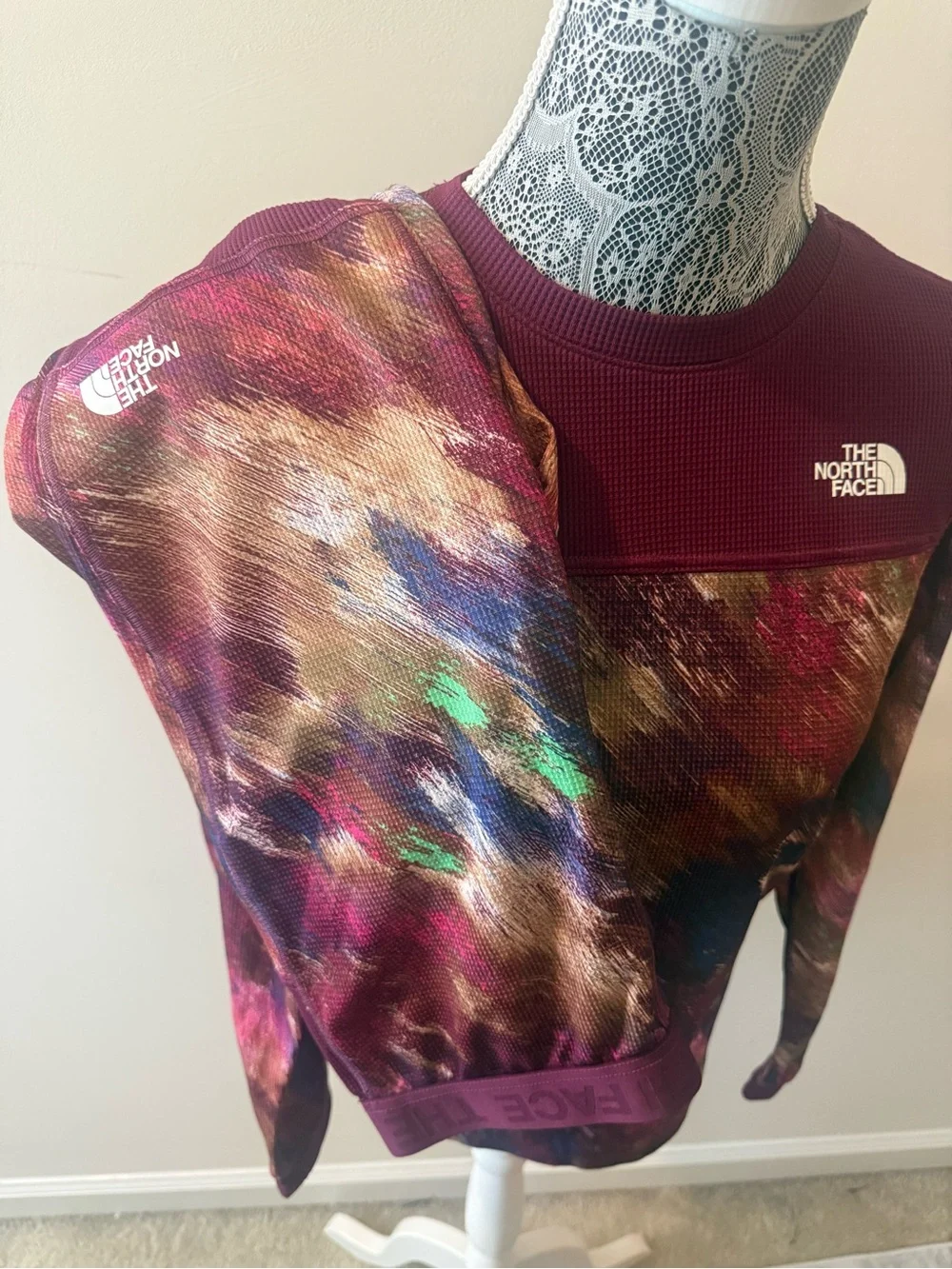 The North Face Women’s Maroon Multi-Print Performance Sweater